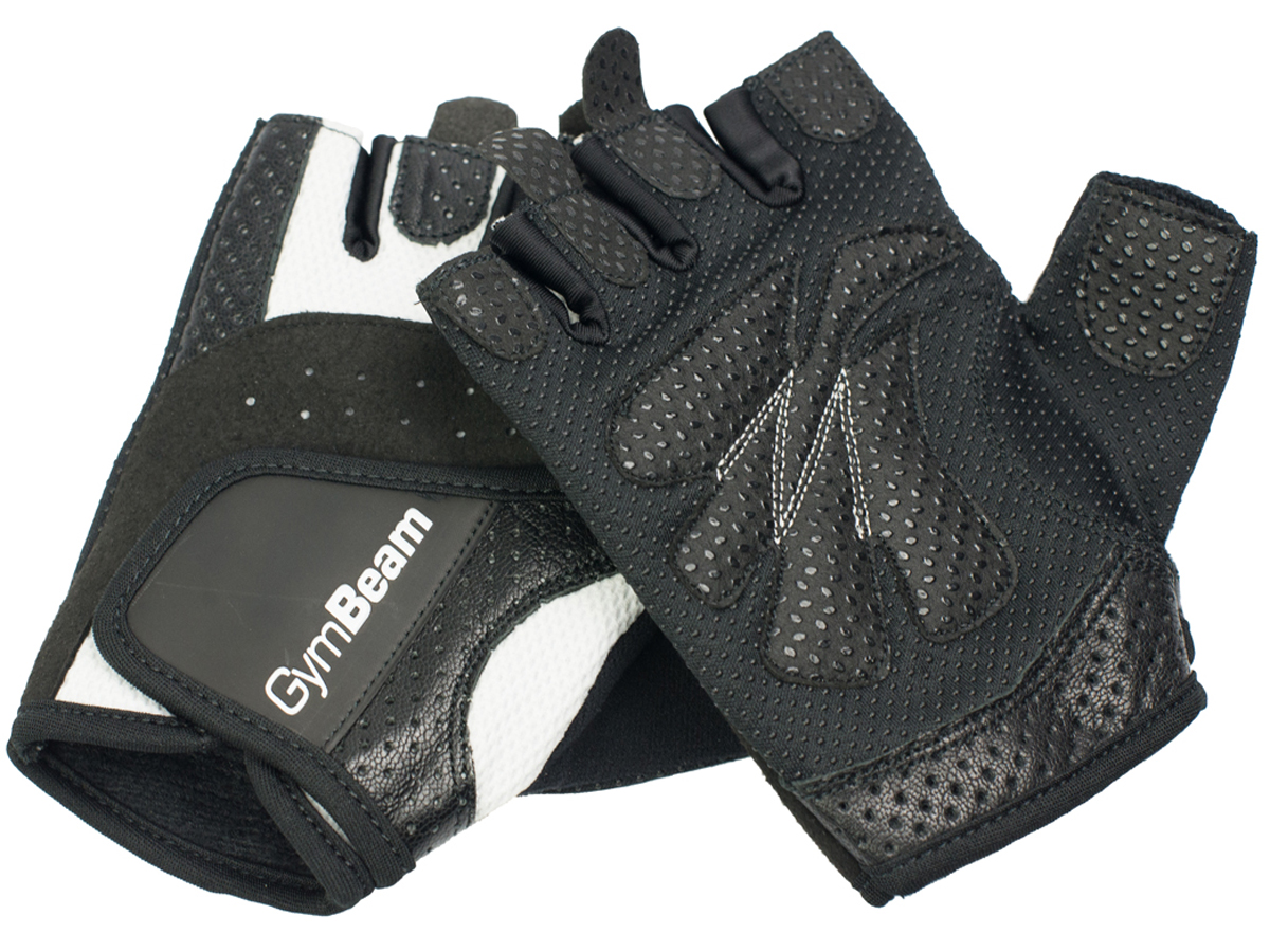 Fitness Dámské rukavice Bella - GymBeam white black – velikost XS
