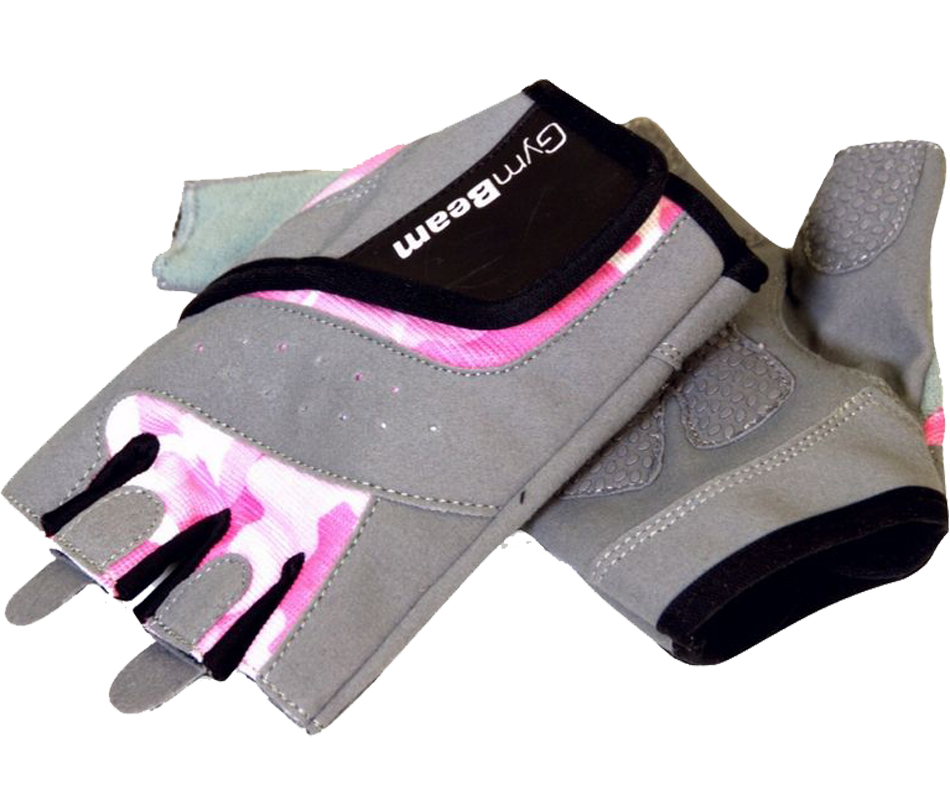 GymBeam Fitness Dámské rukavice Camo Pink – velikost XS