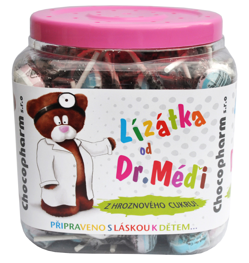 Fotografie Chocopharm Lízátka od Dr. Médi 100+25 ks Magistr TOM