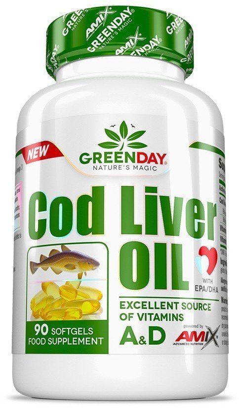 AMIX Green Day Cod Liver Oil, 90 kapslí