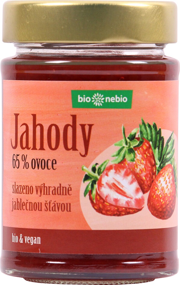 Bio*nebio Bio Jahody - pomazánka s jablečnou šťávou 200g