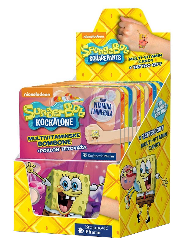 Vieste Multivitamin SpongeBob + tetování box 12x12 tablet