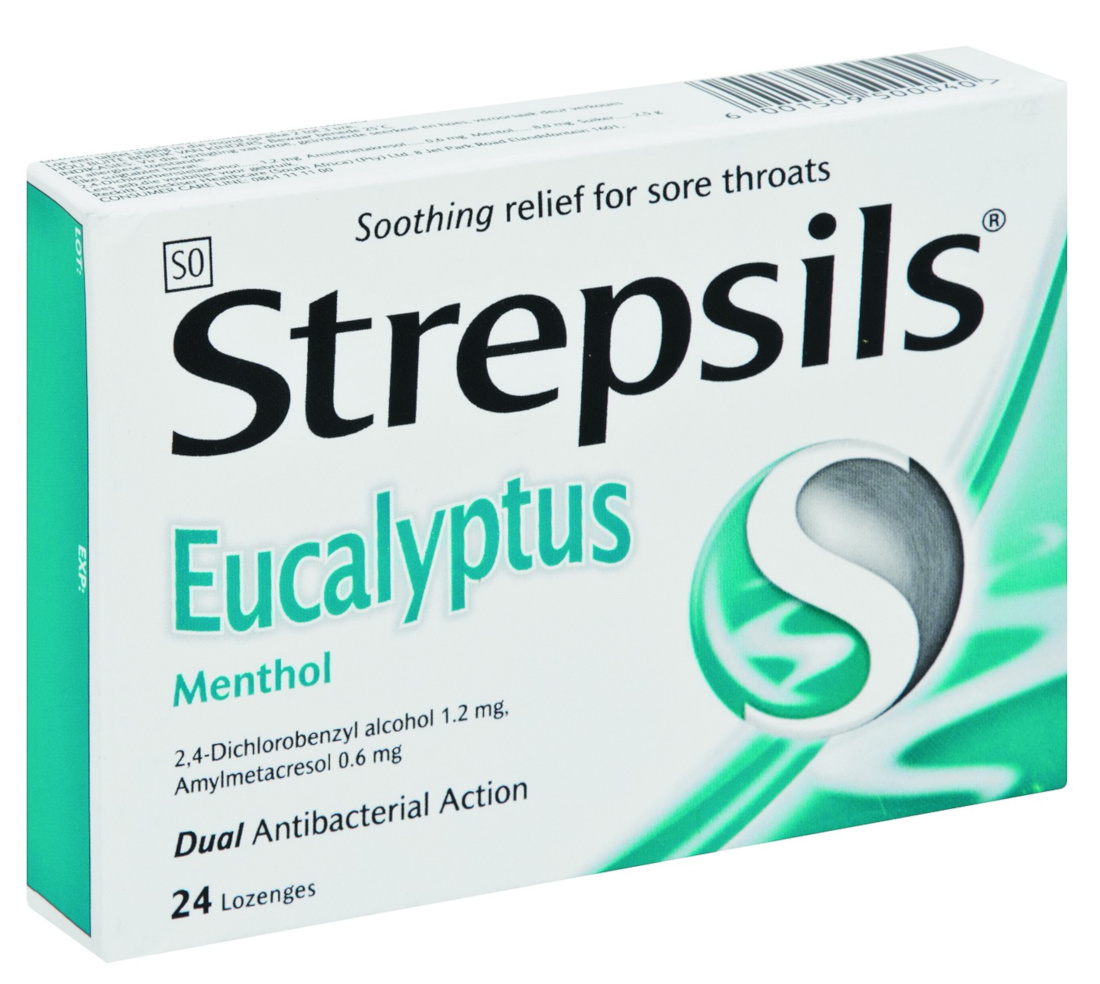 Strepsils Mentol a eukalyptus 24 pastilek