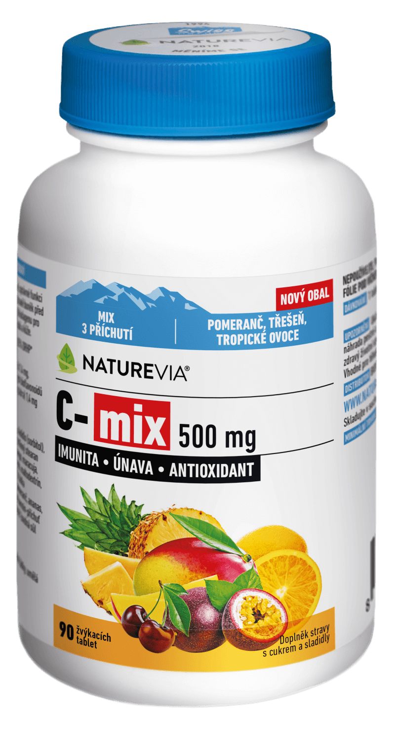 Swiss naturevia vitamin c mix 500mg 90 tablet levně Blesk zboží