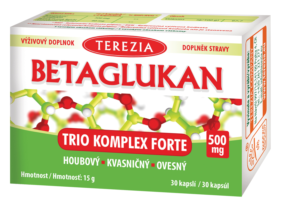 Betaglukan TRIO KOMPLEX FORTE 500 mg 30 kapslí