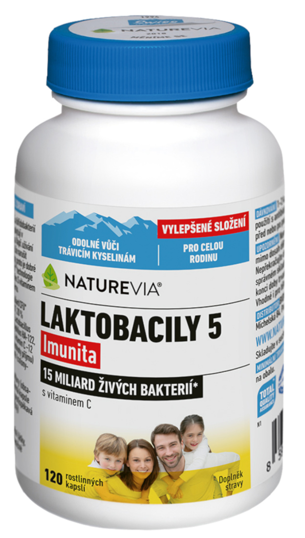 Swiss NatureVia Laktobacily 5 Imunita 120 kapslí