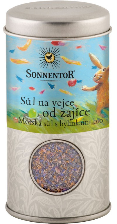 Bio Sůl na vejce od zajíce, mořská sůl s bylinkami 90g dózička