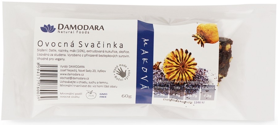 Damodara Ovocná svačinka maková 60g