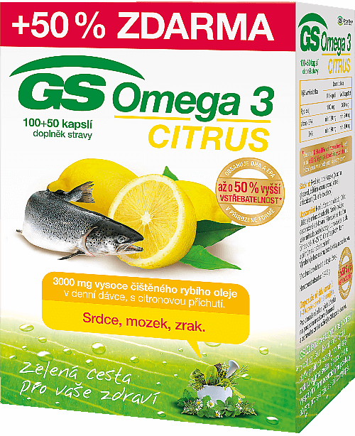 GS Omega 3 Citrus 100+50 kapslí
