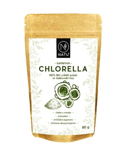 Natu Chlorella BIO prášek 80g