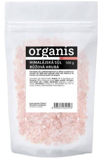 Organis Himalájská sůl růžová hrubá 500g