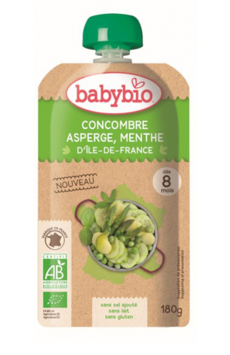 BABYBIO okurka s chřestem a mátou 180 g