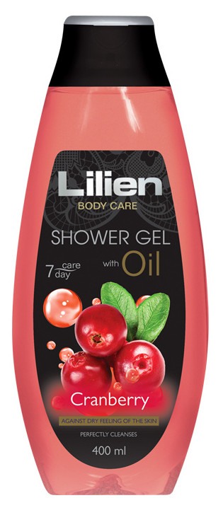 Lilien olejový sprchový gel Cranberry 400ml