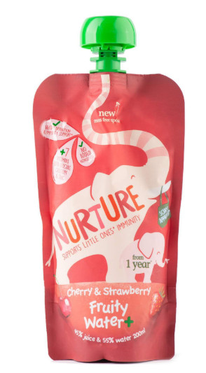 Dětský nápoj NURTURE jahoda-višeň 200ml, bez přidaného cukru 200ml