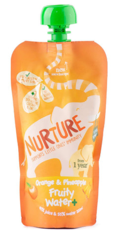 Dětský nápoj NURTURE pomeranč - ananas 200ml, bez přidaného cukru 200ml