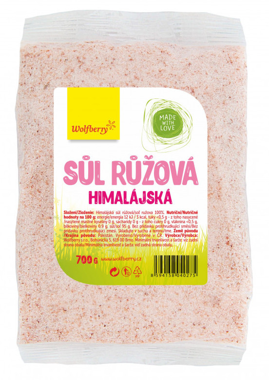 Wolfberry Himalájská sůl růžová jemná 700g