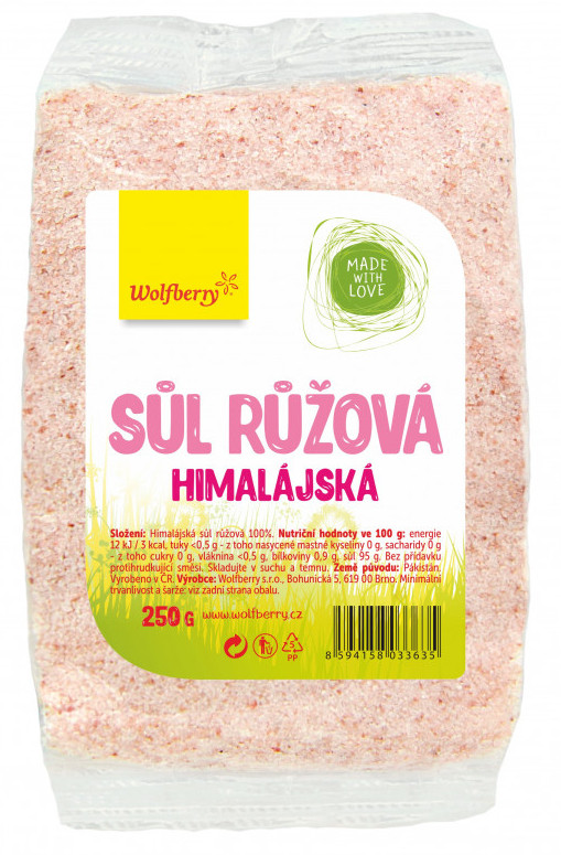 Wolfberry Himalájská sůl růžová jemná 250g