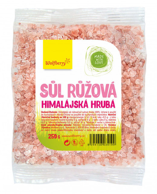 Wolfberry Himalájská sůl růžová hrubá 250g