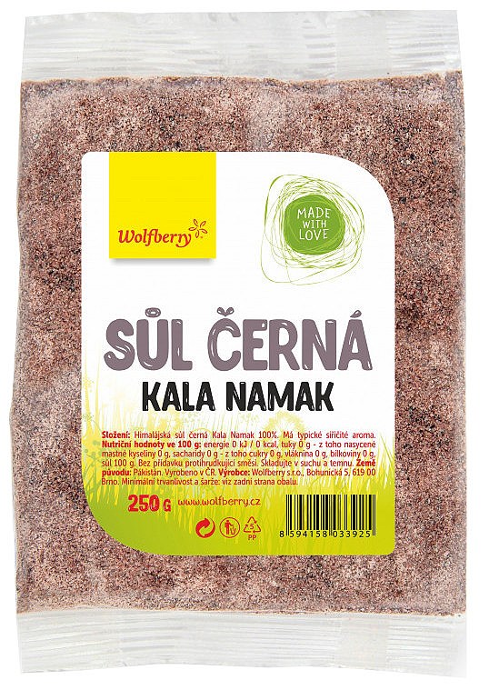 Wolfberry Himalájská sůl černá KALA NAMAK 250g