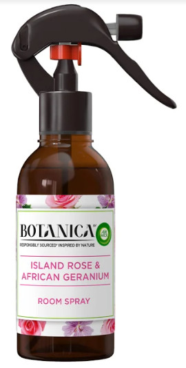 Botanica by Air Wick osvěžovač vzduchu - Exotická růže a africká pelargónie 237ml