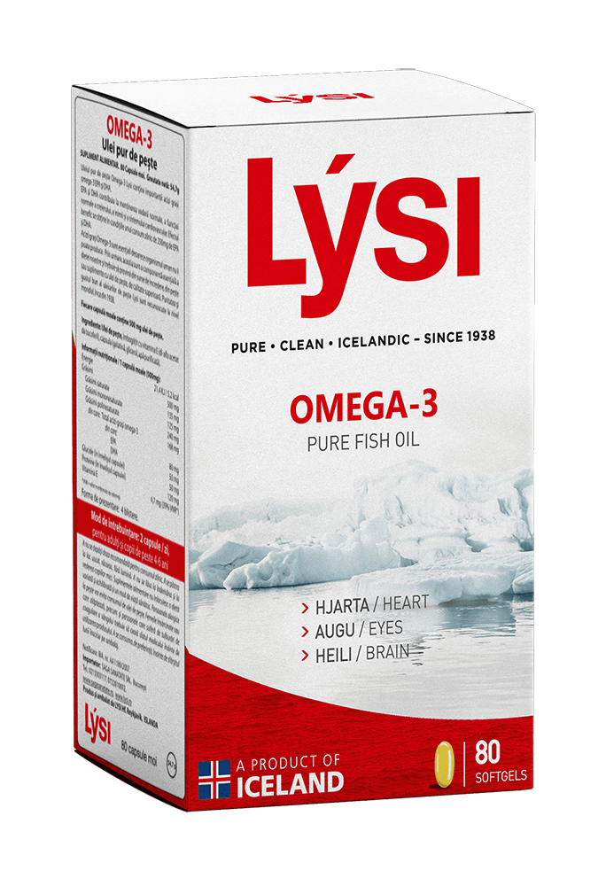 LYSI Omega 3 rybí tuk 80 kapslí