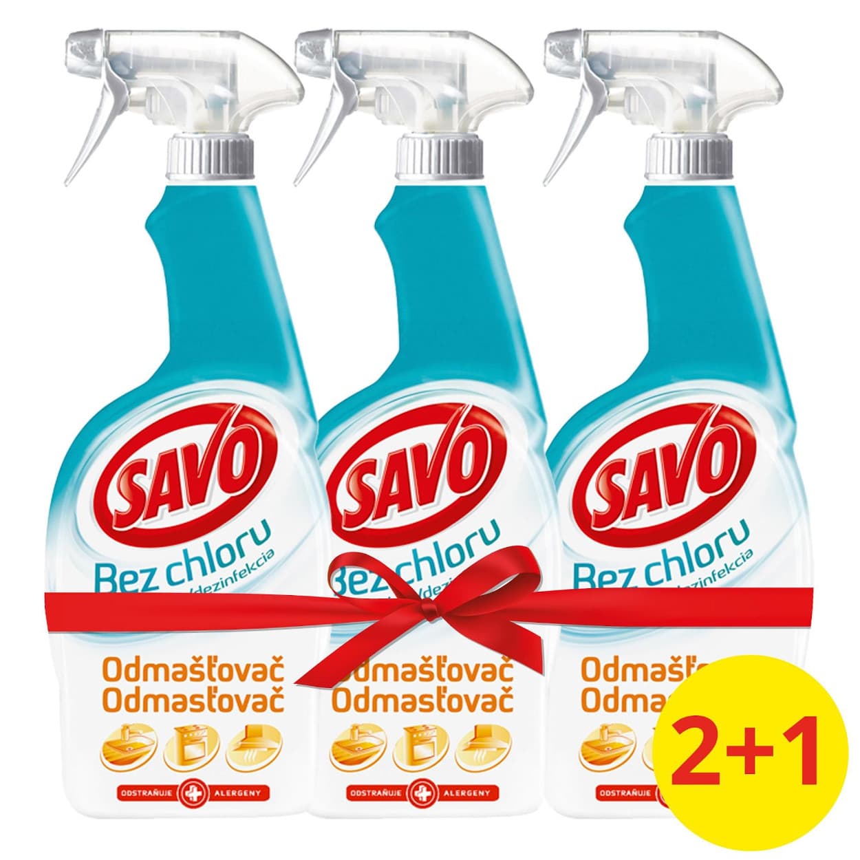 Savo Odmašťovač dezinfekční sprej bez chloru 3x700ml