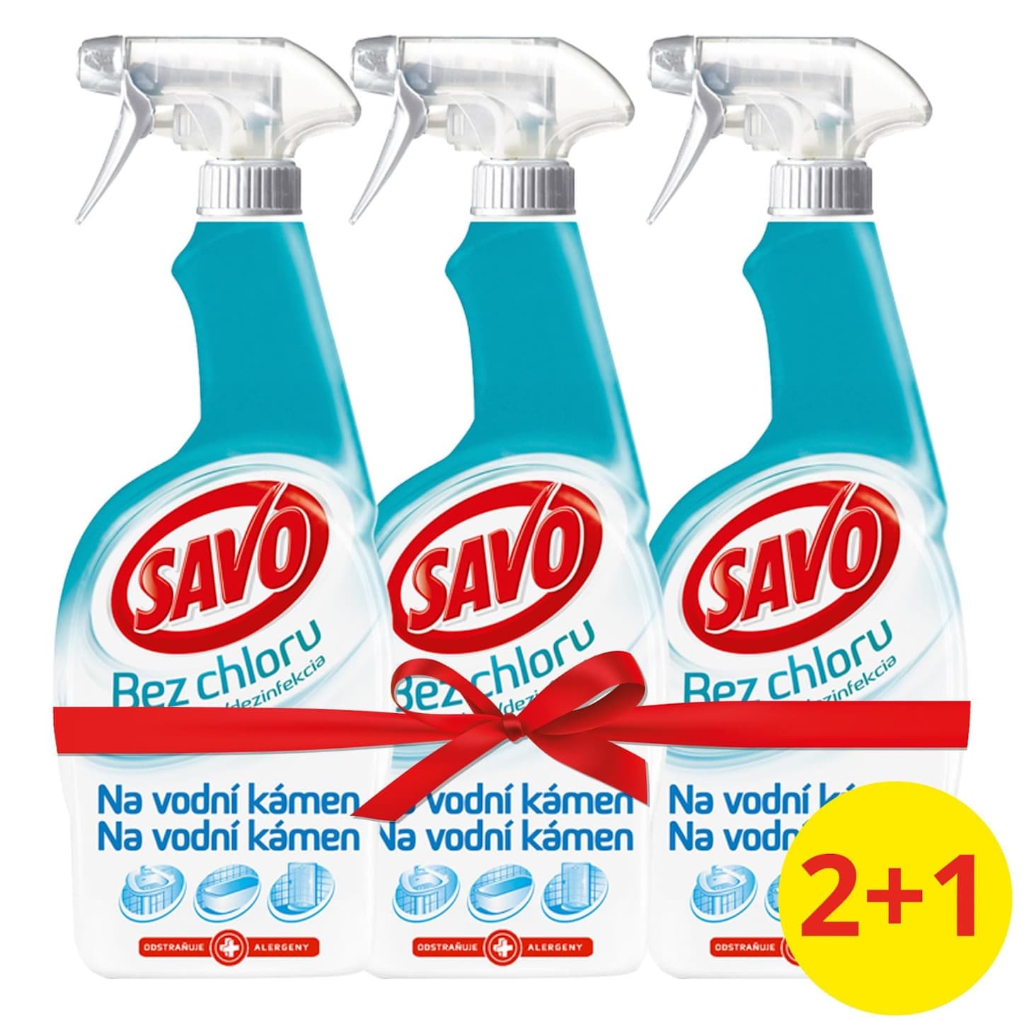 Savo Na vodní kámen dezinfekční sprej bez chloru 3x700ml