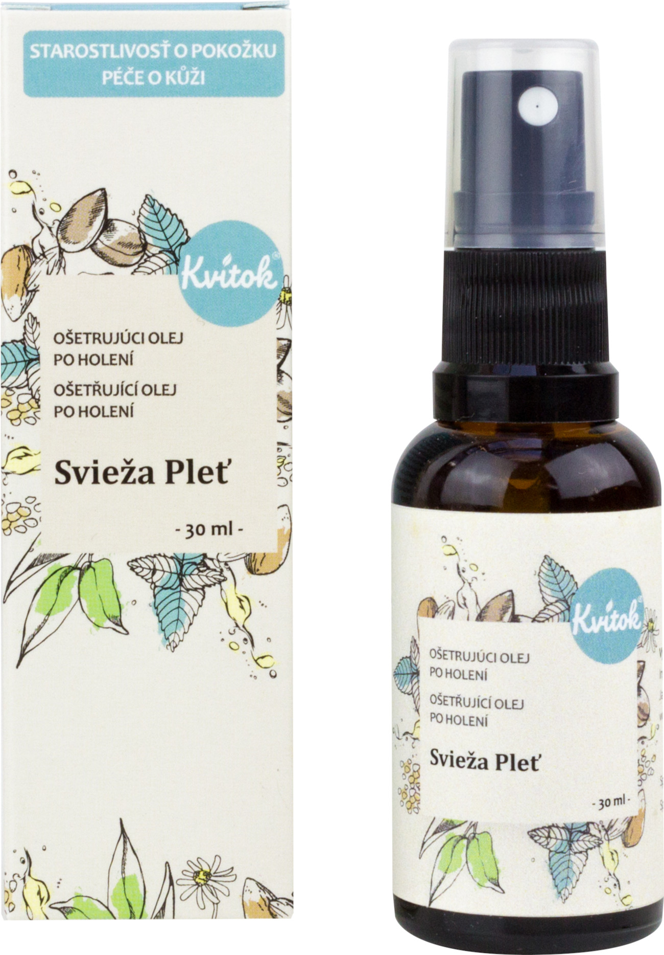 Kvitok Uklidňující olej po holení Svěží pleť 30ml