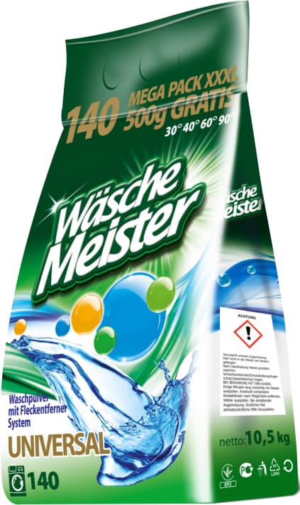 WascheMeister Prací prášek Universal (140 dávek) 10,5kg