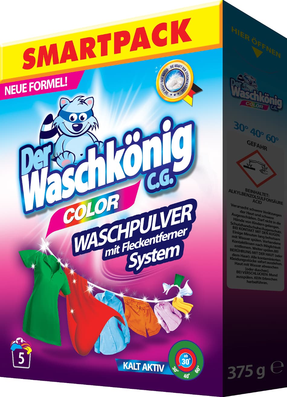 Der Waschkönig Color prací prášek BOX (5 dávek) 375g