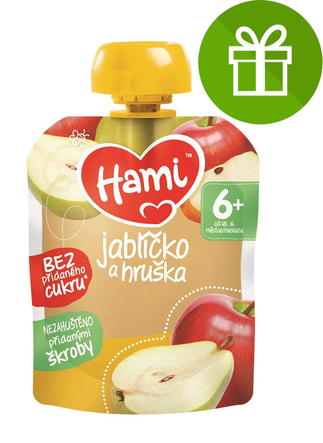 Hami kapsička jablíčko a hruška 90g (6x90g)