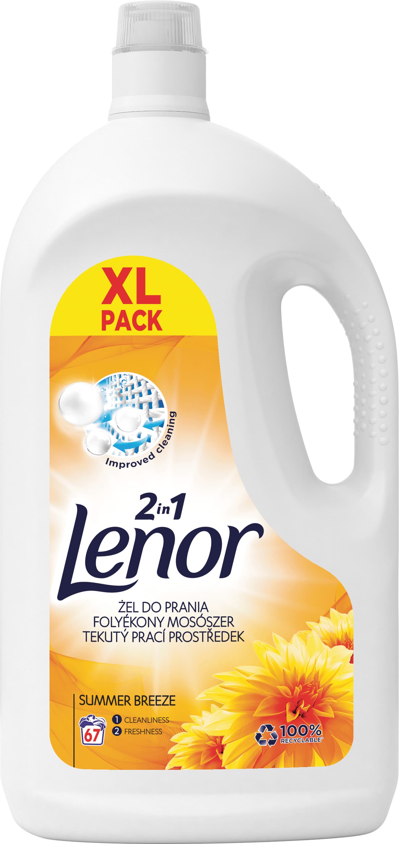 Lenor prací gel Summer Breeze (67 pracích dávek) 3,685l