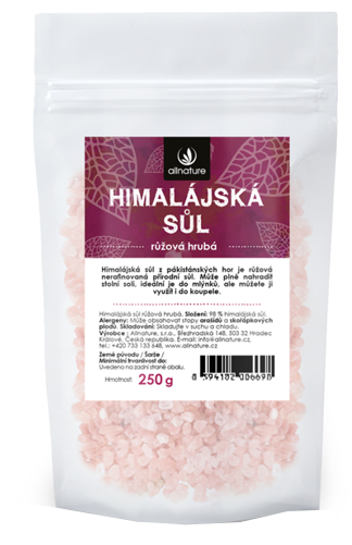Allnature Himalájská sůl růžová hrubá 250g