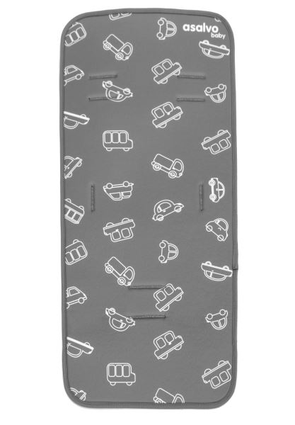 Asalvo Podložka do kočárku 3D grey cars