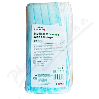 Medical face mask s gumičkami 50ks