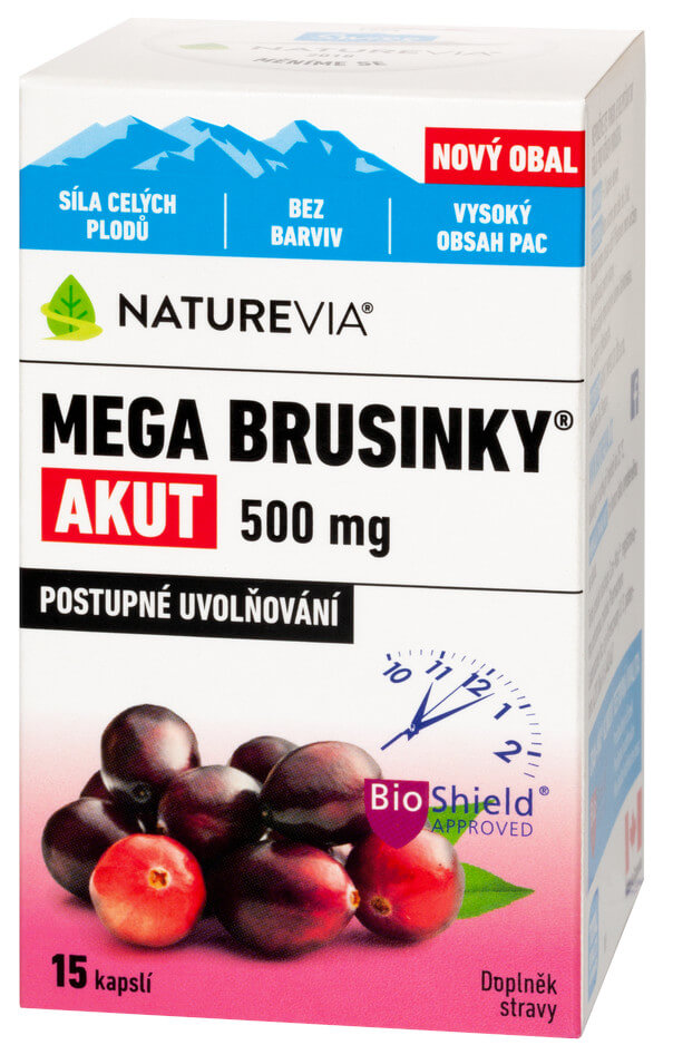 NatureVia Mega brusinky Akut 15cps