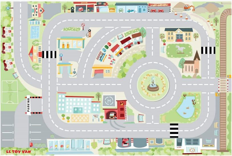 Le Toy Van Hrací koberec Playmat Moje první město 80x120cm