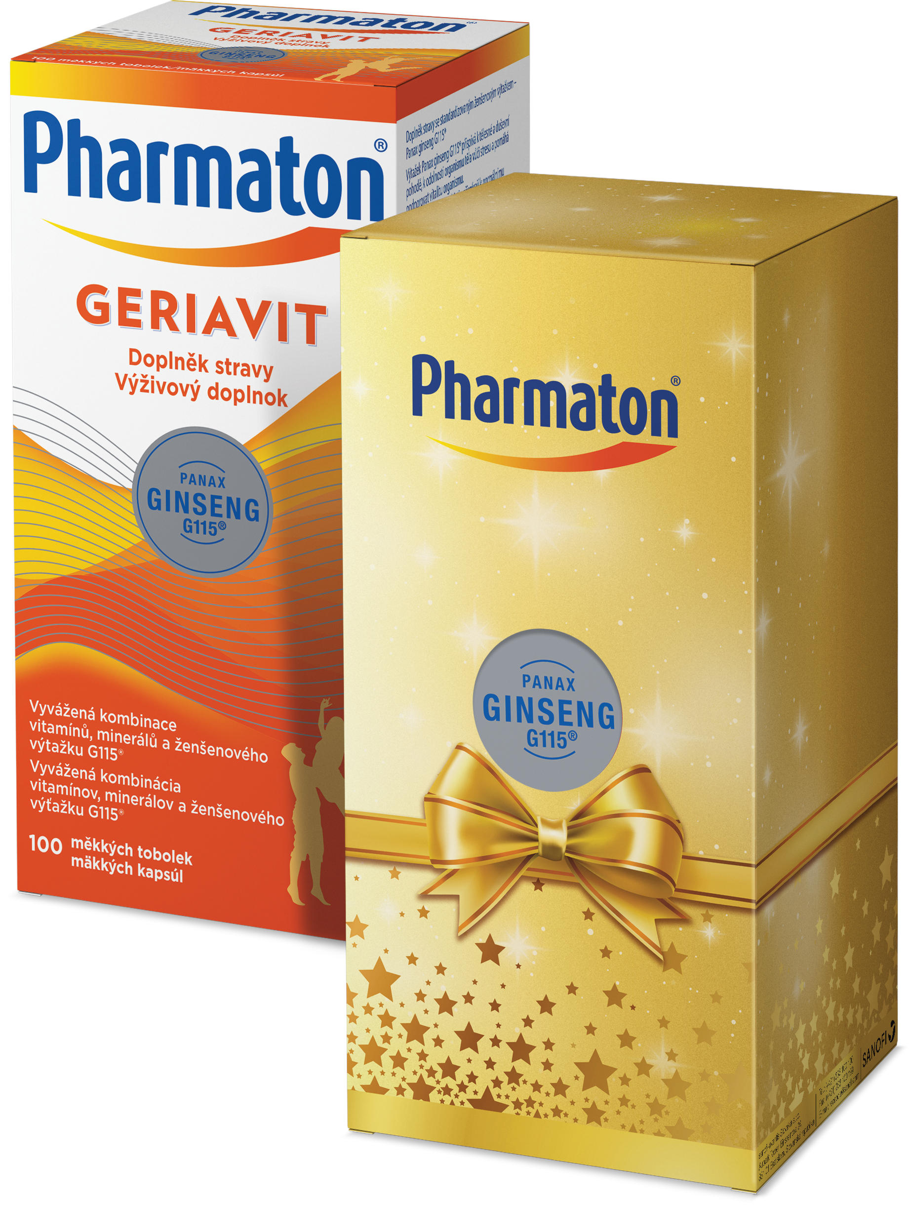 Vánoční krabička k Pharmaton Geriavit