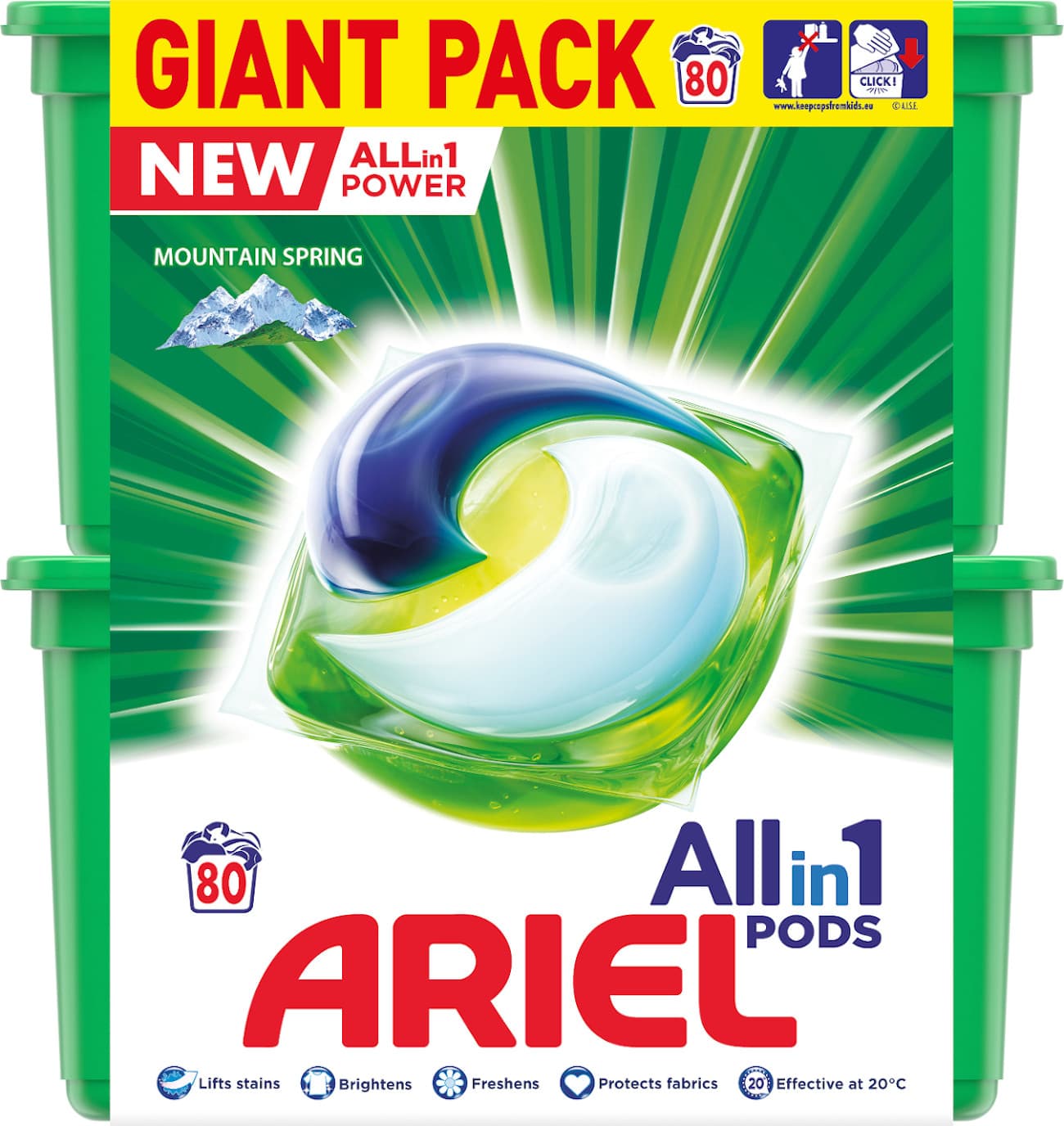 Ariel Mountain Spring Gelové kapsle 2x40ks