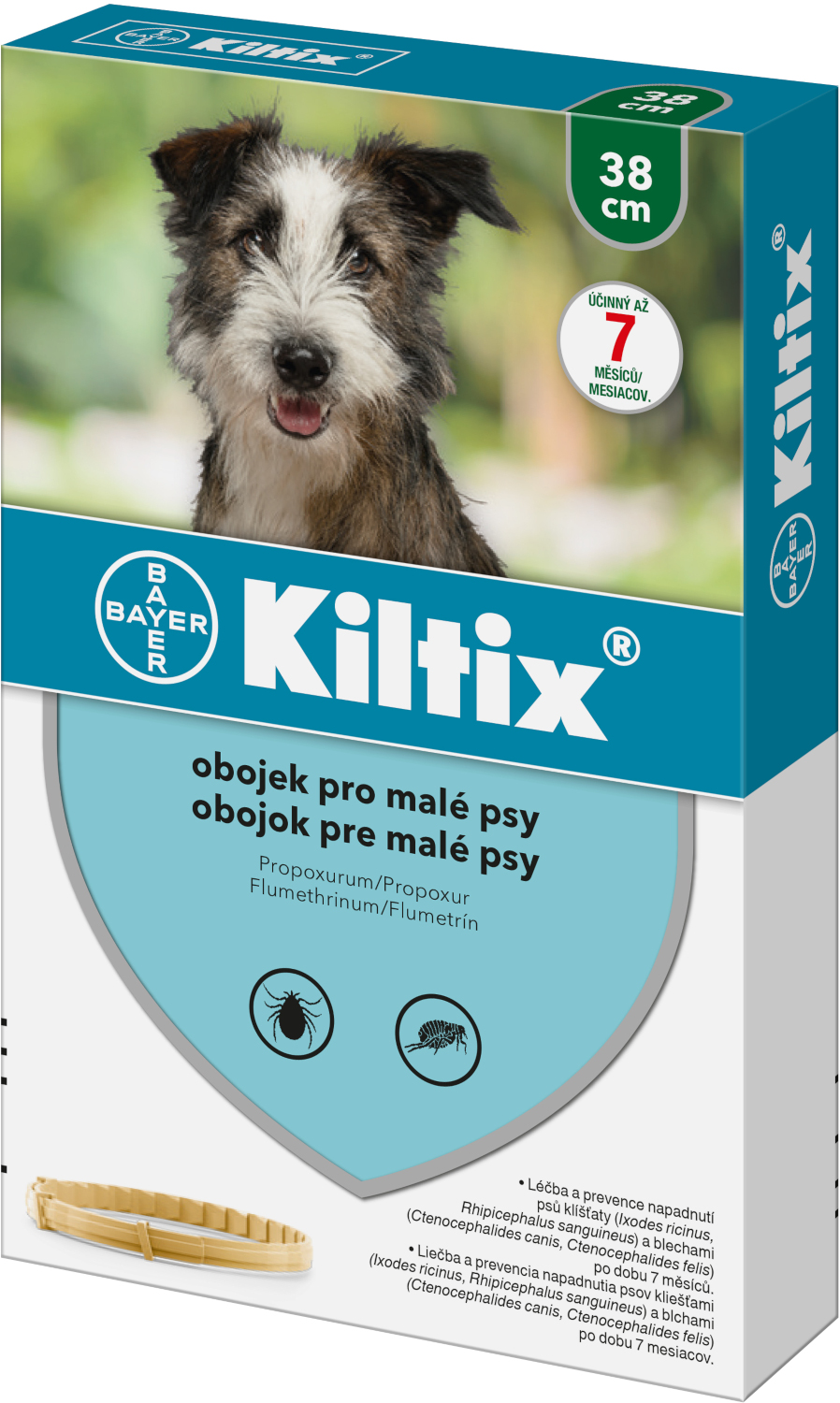 Kiltix obojek pro malé psy 38cm