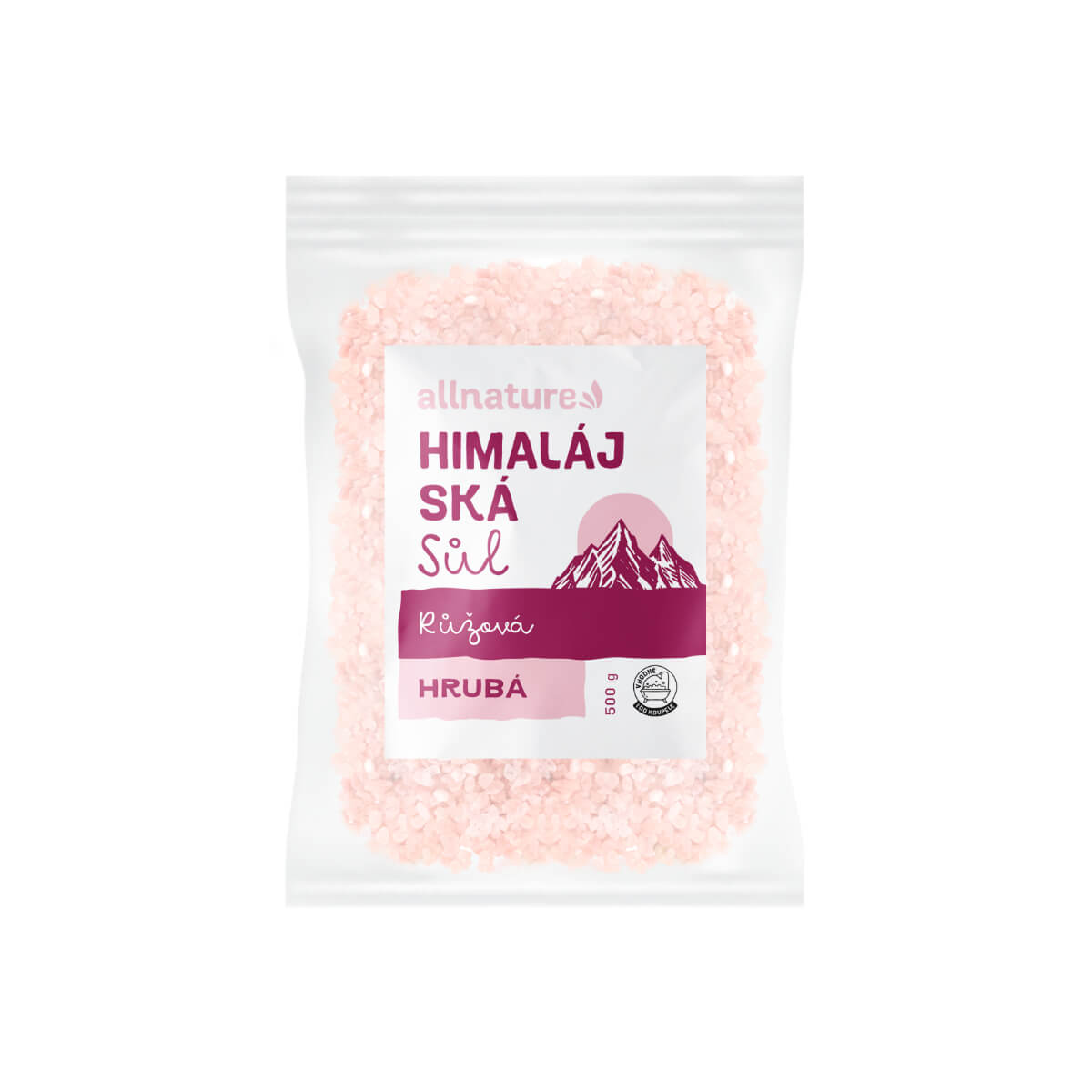 Allnature Himalájská sůl růžová hrubá 500g