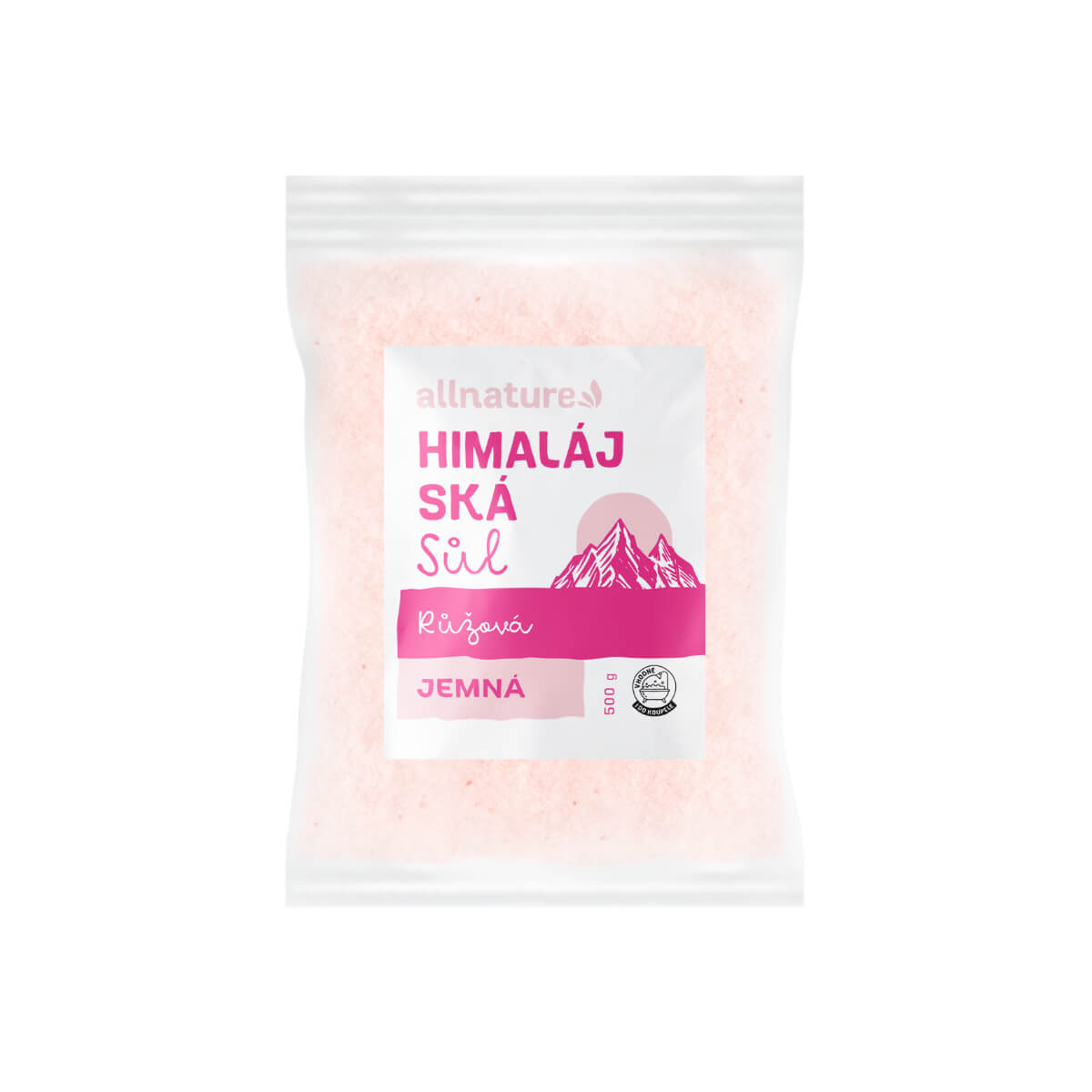 Allnature Himalájská sůl růžová jemná 500g
