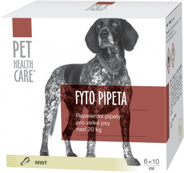 Fotografie PET HEALTH CARE Fytopipeta pes od 20 kg 6x10 ml