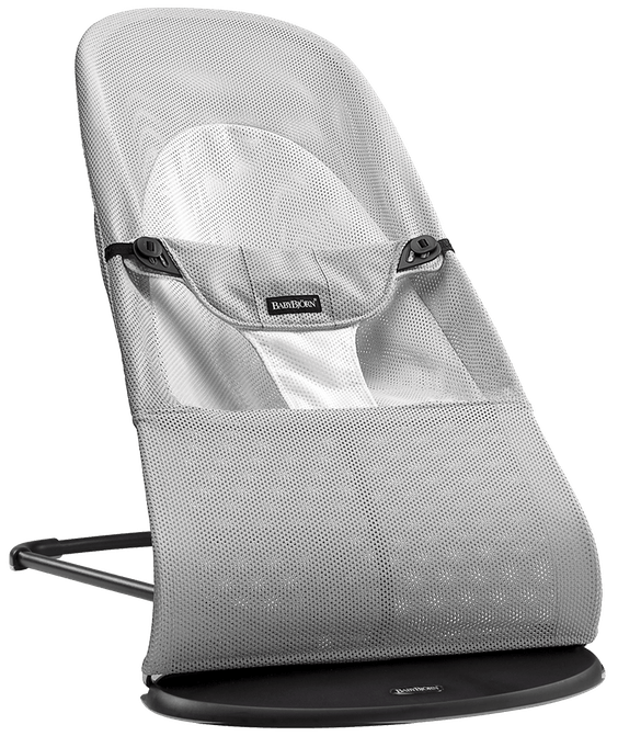 BabyBjörn Lehátko Balance Soft Mesh Silver/White šedé