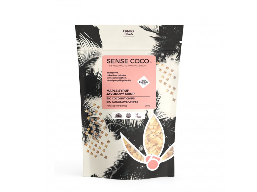 Sense Coco Bio kokosové chipsy s javorovým sirupem 250g