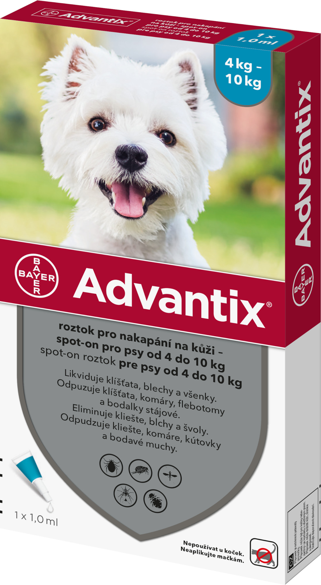 Advantix pro psy spot-on od 4-10kg 1ml