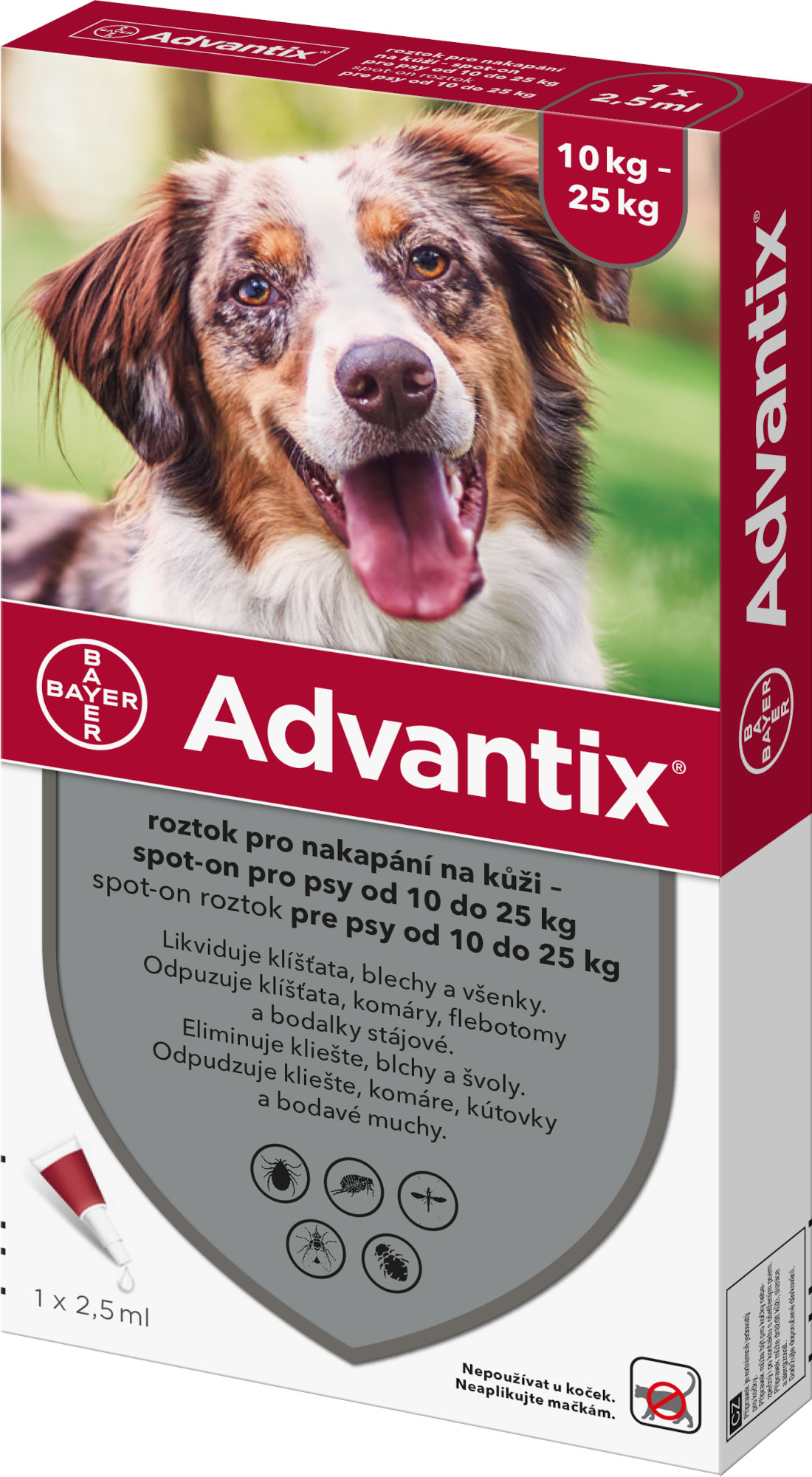 Advantix pro psy spot-on 10-25kg 1x2.5ml