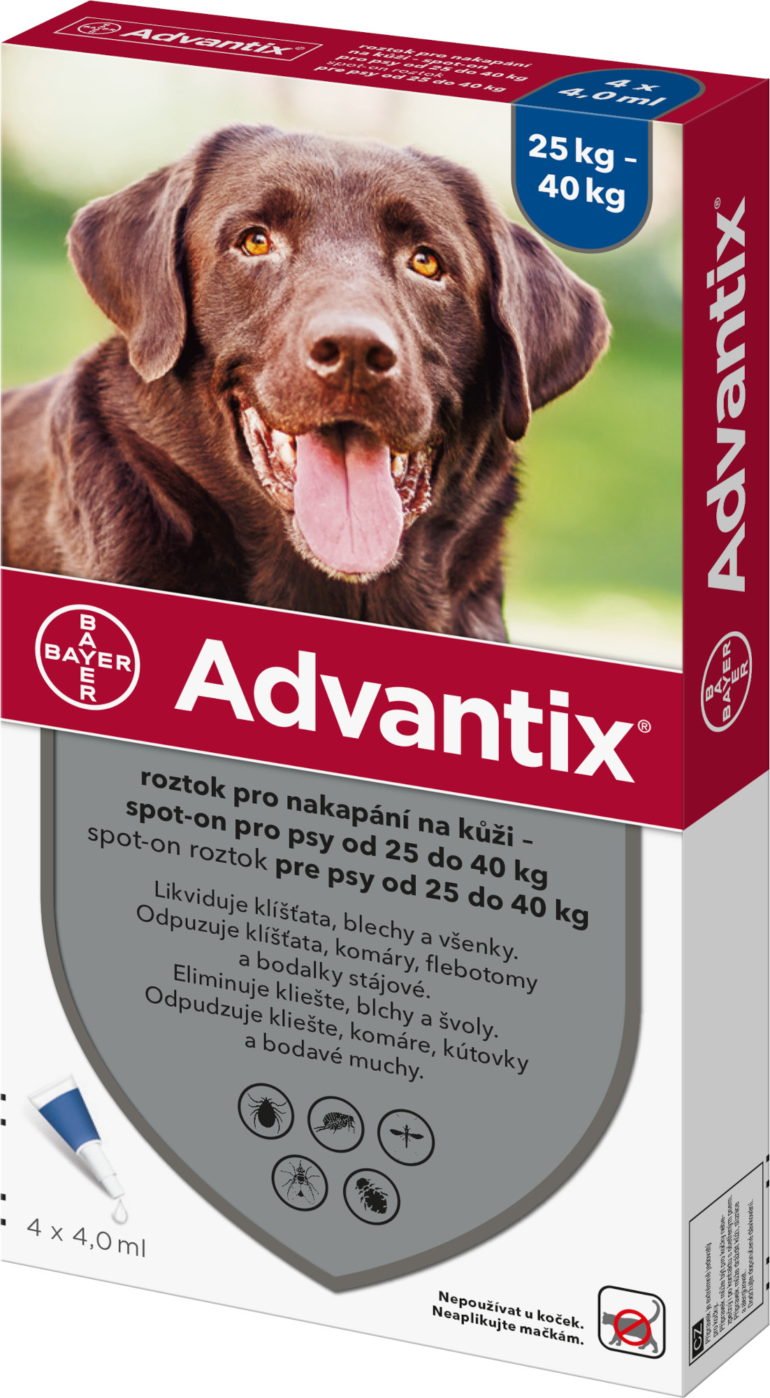 Advantix pro psy spot-on nad 25kg 4x4ml