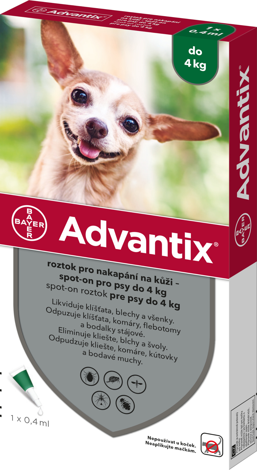 Advantix pro psy spot-on do 4kg 1x0.4ml