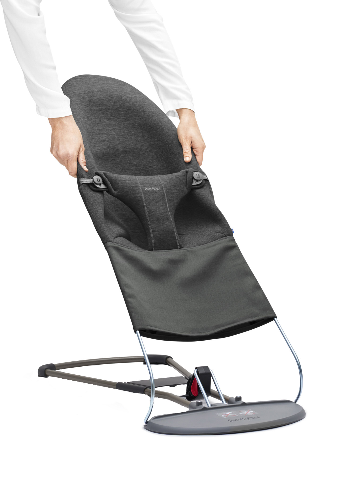 BabyBjörn Potah na lehátko Balance Bliss Charcoal Grey 3D Jersey šedý